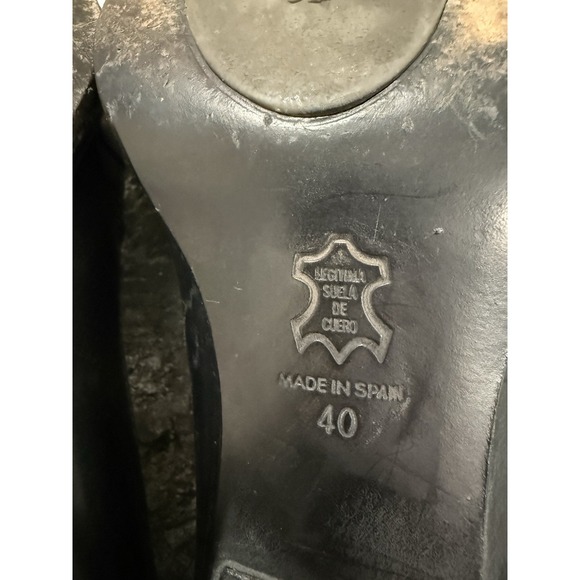 Neosens Womens Chunky Heel Mary Jane's Leather Made In Spain Black Sz 40/9.5 - Picture 8 of 13